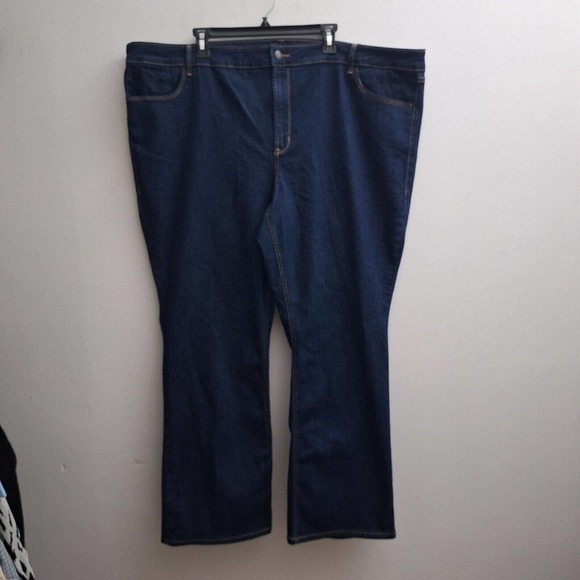 Old Navy Womens Jean Plus 26x30 Bootcut Dark Blue Wash Stretch Mid Rise - Picture 1 of 8